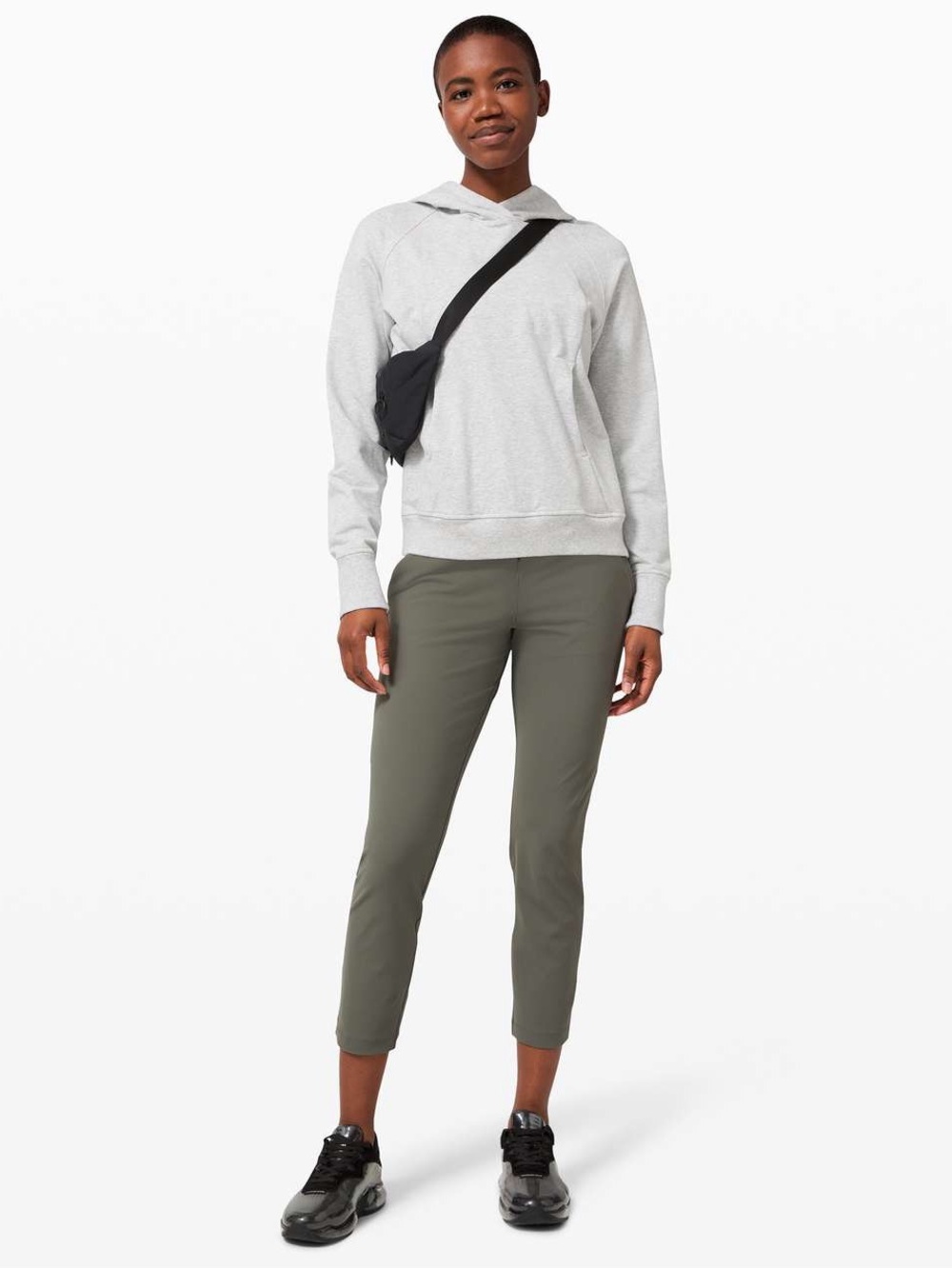 Lululemon On the Fly Crop Pant Grey Sage 10
